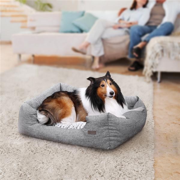 Warm Dog Proof Cushions , Indestructible Dog Cushion Plush Removable  Cover