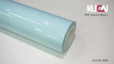Película de Proteção de Tinta Automóvel de Cor azul TPU de Glaciar Personalizada 7.5 Mil espessura