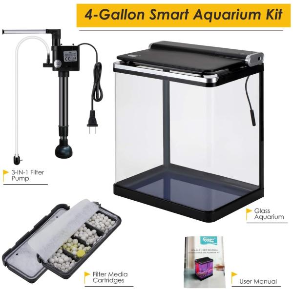 Smart 4 Gallon Desktop  Betta Office Fish Tank