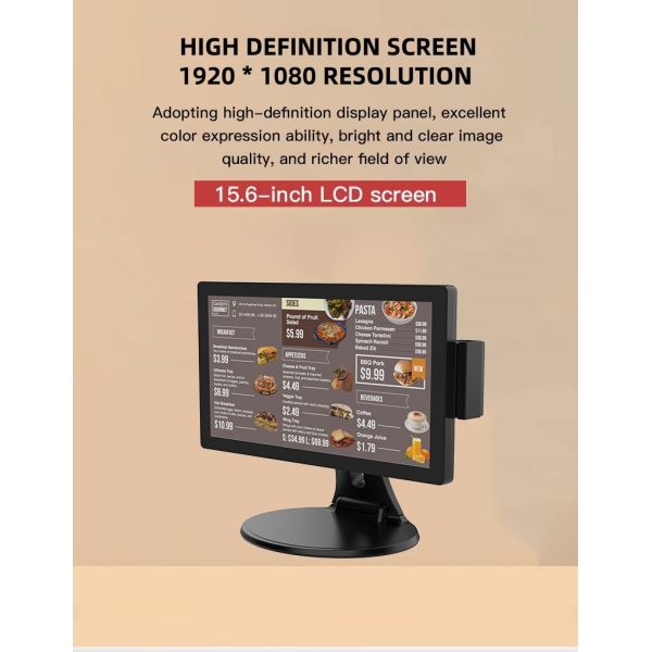 POS Touch Screen Cash Register Machine All-in-One Android System Suitable for Restaurants