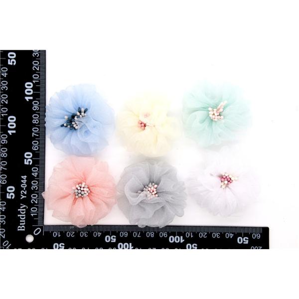 Handmade Girl Shoe Lace Flowers For Shoes / Hair / Headband SGS Certificated