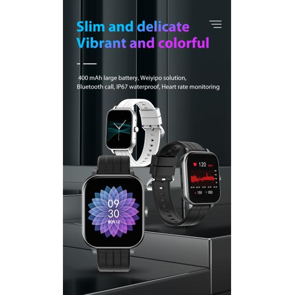 400mAh 240*240 Color Screen Fitness Tracker Smartwatch Touch Screen Heart Rate