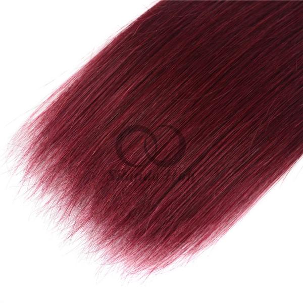 #T1B/Burgundy Straight Remy Human Hair Bundles Sew In Weave Bundles Brazilian Bundle Deals