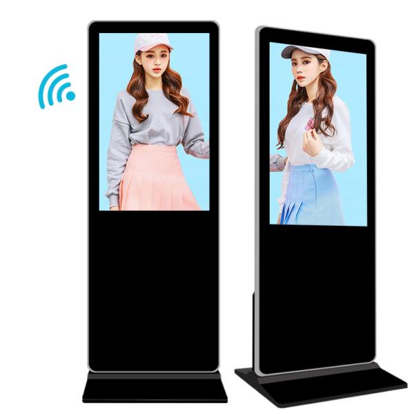 Вертикальный экран LCD касания Signage 55inch цифров стойки пола крытый Multi