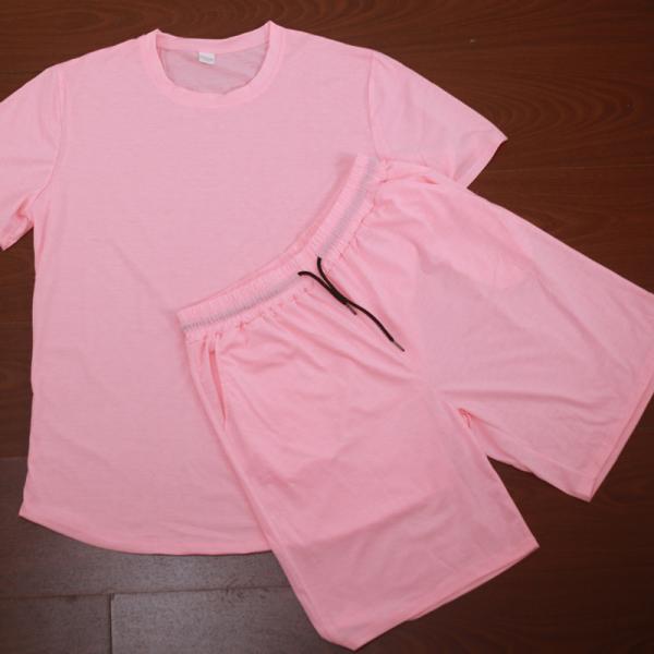 Custom Logo Plus Size Tracksuit for Men Stretchable 2 Piece Outerwear Jogger Suit Short Sets