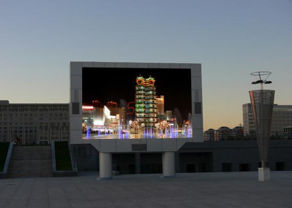 7500 Nits Steel Cabinet RGB P10 DIP Outdoor LED Billboard For Roadside Advertising