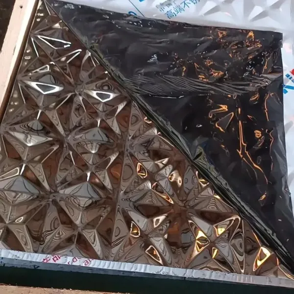 304 Stainless Steel Water Ripple Sheet with 0.5mm Thickness and Polished Surface for Wall Panels