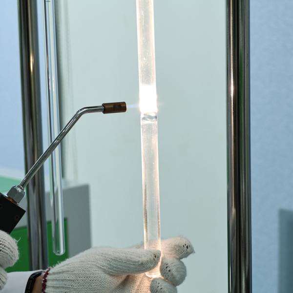 Máquina selladora al vacío rotativa de cuarzo con protección contra sobrepresión y sobretemperatura para sellado con llama de oxihidrógeno