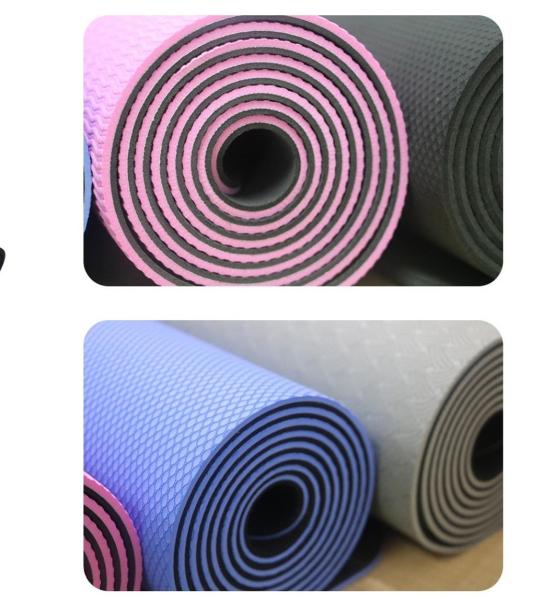 Durable Fitness  Exercise Mat ,Natural Rubber TPE Surface Yoga Sweat Mat Unique Texture