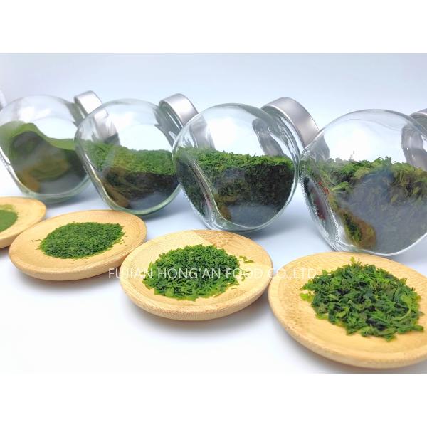 Green Color Aonori Powdered Seaweed , Aonori Dried Seaweed for Sushi Preparation