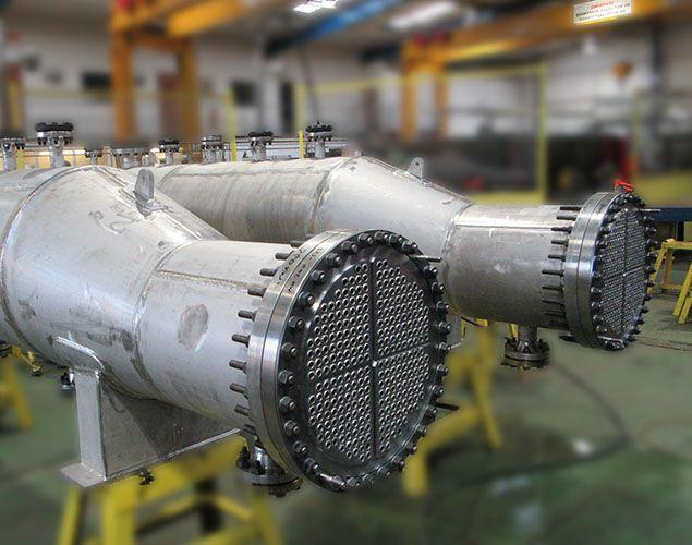 ASME Shell Condensing Unit Shell Tube Condenser Single Pass Multi Pass