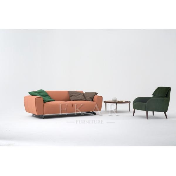 Modern 3 Seater Fabric or Leather Living Room Sofa