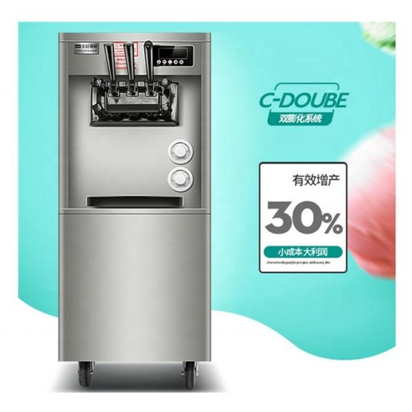 Softy ice cream machine with pre-cooling keep fresh system made of 304 stainless steel