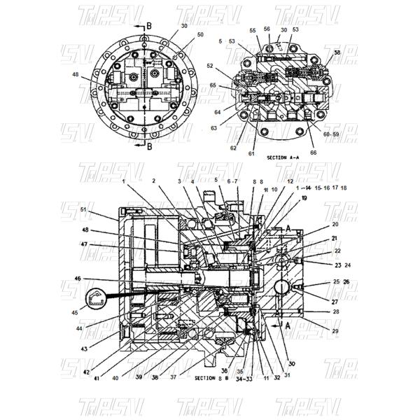 XJDG-00029 194-8280 High Precision E312C Excavator Travel Motor Shaft for Excavator Transmission System Packing Size Depend On Packing Type