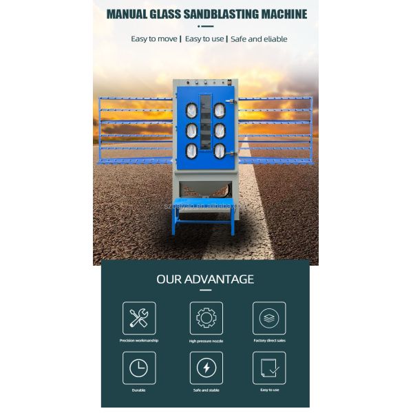 Manual Sandblasting Machine Sand Blasting Cabinet Machine for Glasses