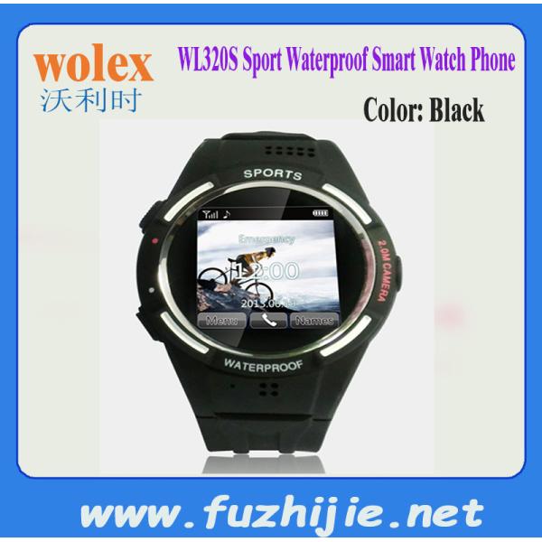 WL320S Sport Waterproof Watch Mobile Phone with 2.0MP Camera GSM Dual-Bluetooth