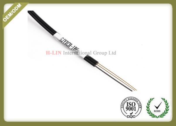 Singlemode FTTH Fiber Optic Cable Metal Strength Member For High Speed Optical Routes