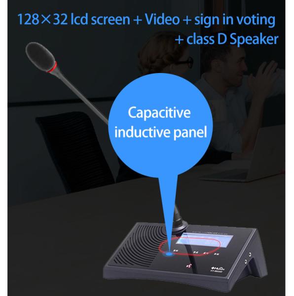 Full Digital Desktop 8 Pin Wired Meeting Mic System for Conference Room with Speaker