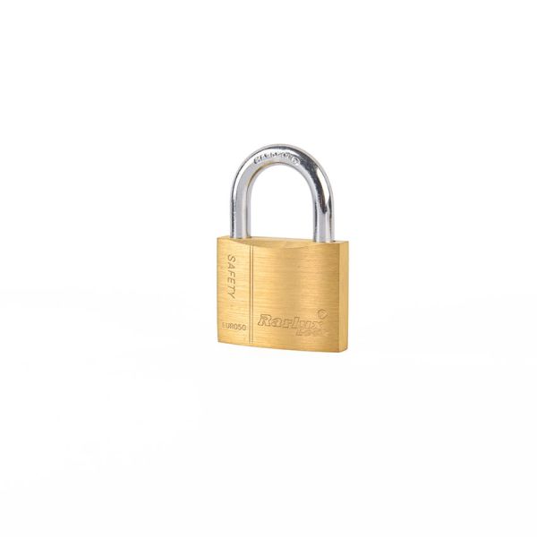 Rarlux 50mm European Durable Solid Brass Padlock with Key ISO Certified High Security Mini Padlock