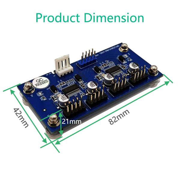 homem 1 a de 9pin USB CUBO fêmea 2 do cartão-matriz do cartão do cabo de extensão 4 ao cubo 8-Port