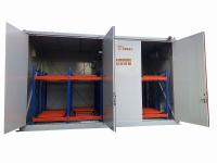 Établissement de stockage extérieur de matières dangereuses, non combustible, conteneur pour fûts et IBC substance dangereuse