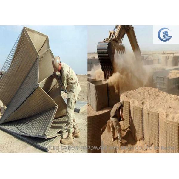 modern Military Hesco Barriers , Hesco Fencing 3mm-5mm Wire Diameter ISO9001