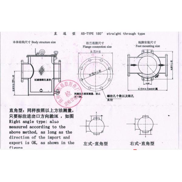 China Feihang Brand-AS100 Auxiliary Sea Water Pump Import Straight Through Stainless Steel Water Filter CB/T497-2012