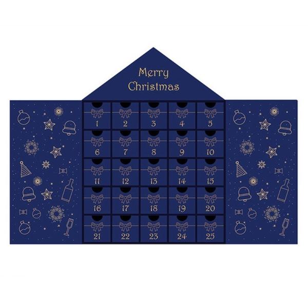 Custom Advent Calendar Packaging , Cosmetic Magnetic Cardboard Box With 24 Drawers