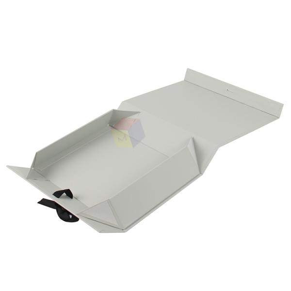 Luxury Storage Custom Printed Hard Paper Gift Magnetic Lid Box with Ribbon Free Design