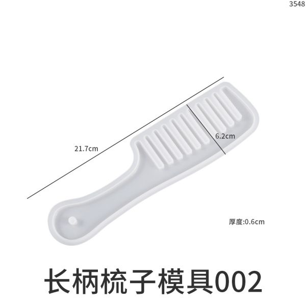 Crystal Drip Glue DIY Comb Mold Regular Comb Handmade 4 Long Short Crescent Combs Mirror Silicone Mold