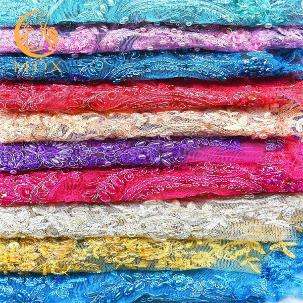 Bridal украшение отбортовывая вышивку отделки шнурка тяжелую Handmade красочную