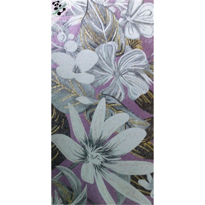 MB SMM08-B Glass Mosaic Art Wall Tile Handmade Tile Glass Painting Pictures Flower Mosaic Bedroom Mural
