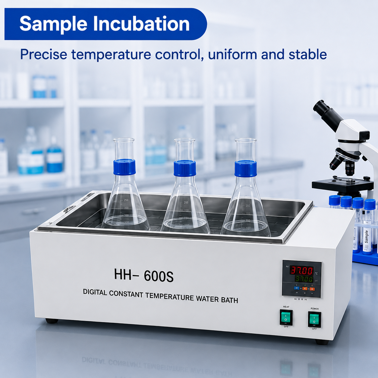 Cenlee 27L Digital Thermostatic Water Bath PID Temperature Control Circulating Heating for Laboratory Distillation Testing