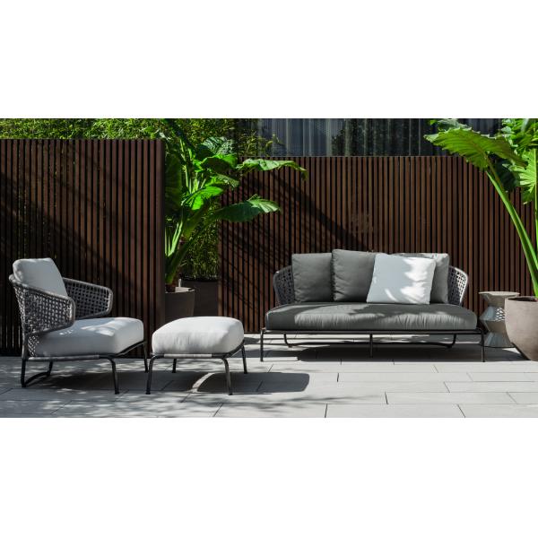 Power Coated Frame Finish and Quick Dry Foam Double Seat Garden Furniture for Outdoor Sofa
