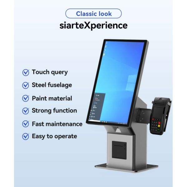 Food Ordering POS Machine System 21.5 Inch Restaurant Ordering Kiosk Touch Screen Windows Self-Ordering Payment Kiosk