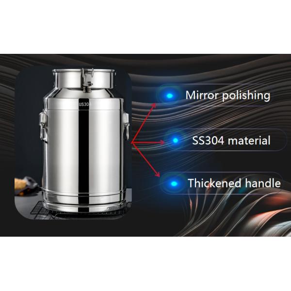 Non Magnetic SS201 5 Litre Milk Container Rust Resistance