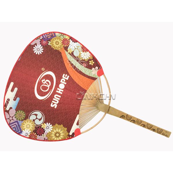 Wholesale Fancy Bamboo Craft Paper Round Hand Fans