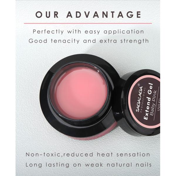 Vernis à ongles gel nude rose rose, gel d'extension couvrant renforcé, gel UV dur, constructeur d'extension professionnel