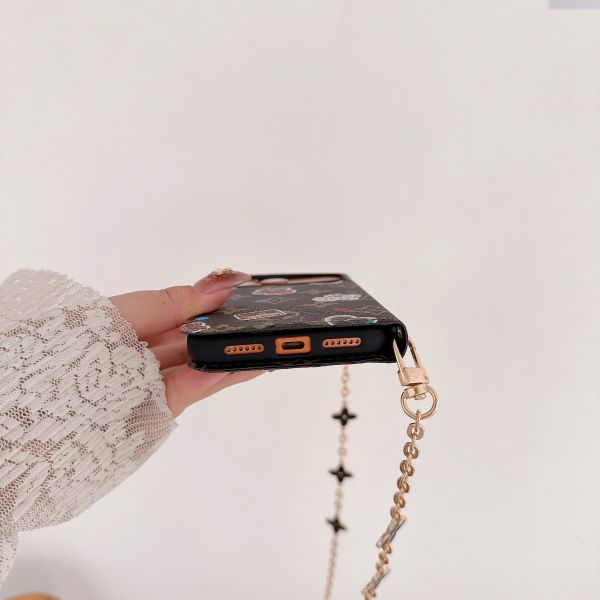LV Left and Right Card Slot Leather Case for iPhone 17 Pro Max