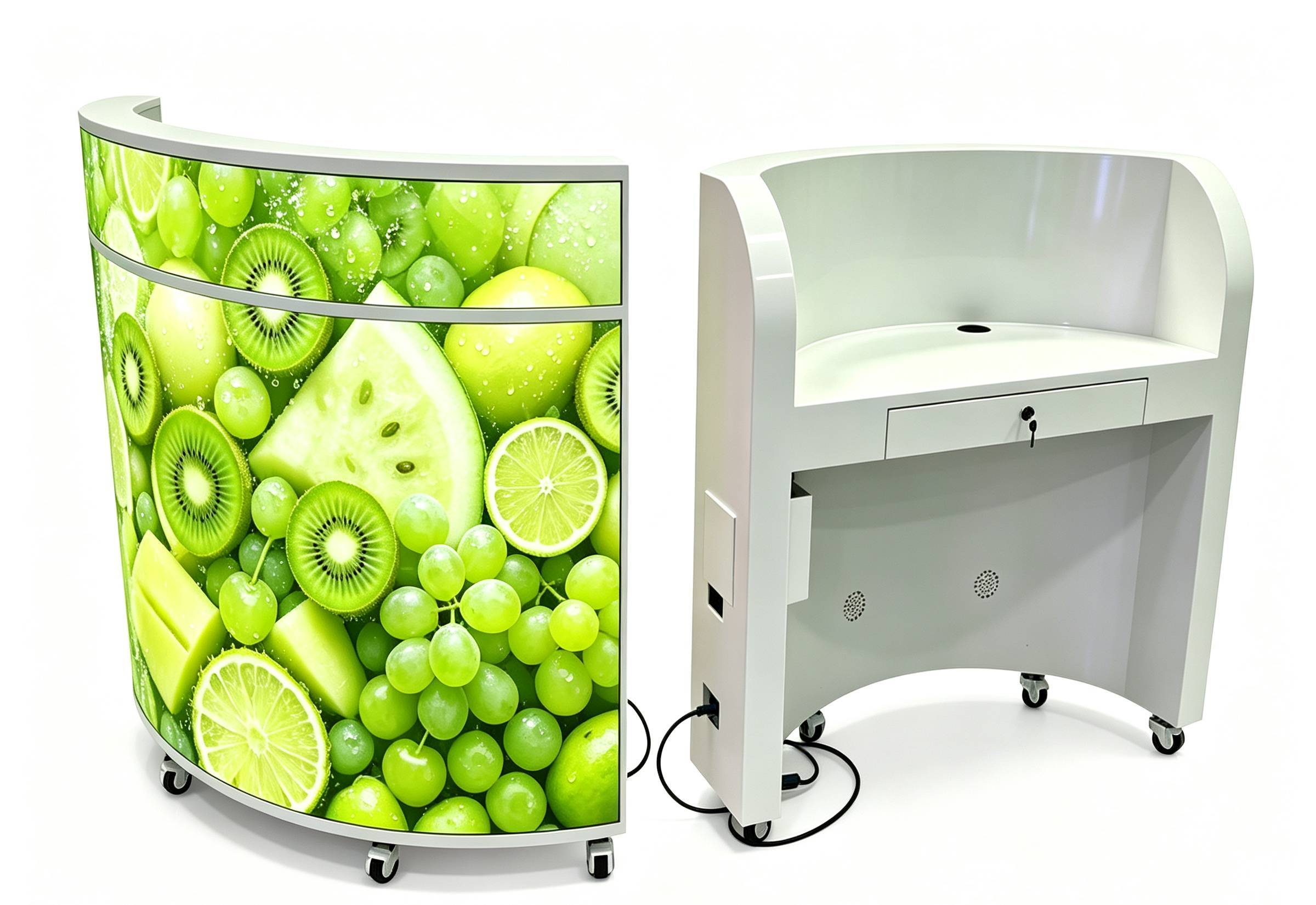 U Shape GOB P2.5 LED Display with 650nit Brightness and Magnetic Front Maintenance for Indoor Front Desk