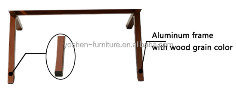 6 Seater Sturdy Aluminum Frame Oval Rattan Dining Table Outdoor for Hotel Resort Courtyard