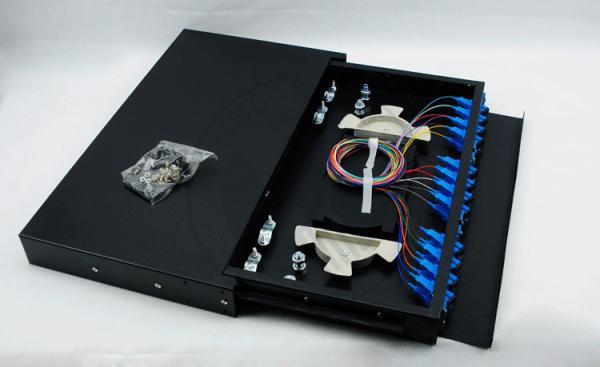 XYFiber 24Port  Slidable Fiber Optic Terminal Box , Fiber Patch Panel 1U 19 inch