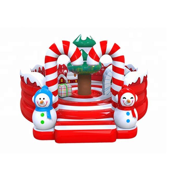 Спортивная площадка прыжка луны дома конфеты парка игры круглого рождества раздувная