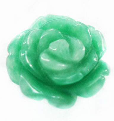 Oem White / Black / Brown / Green Flower Gemstone Carving  Decorative Jewelry Making