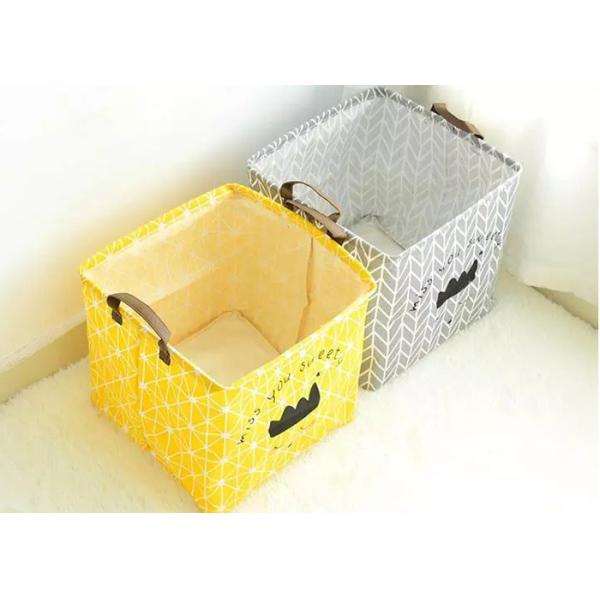 Promotion Big Size Kraft Paper Storage Bags Hamper Basket Canvas With Printing
