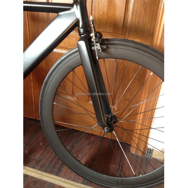 700c Black Aluminum Frame Fixie Bike with Double V Brake Fixed Gear Man Track Bike