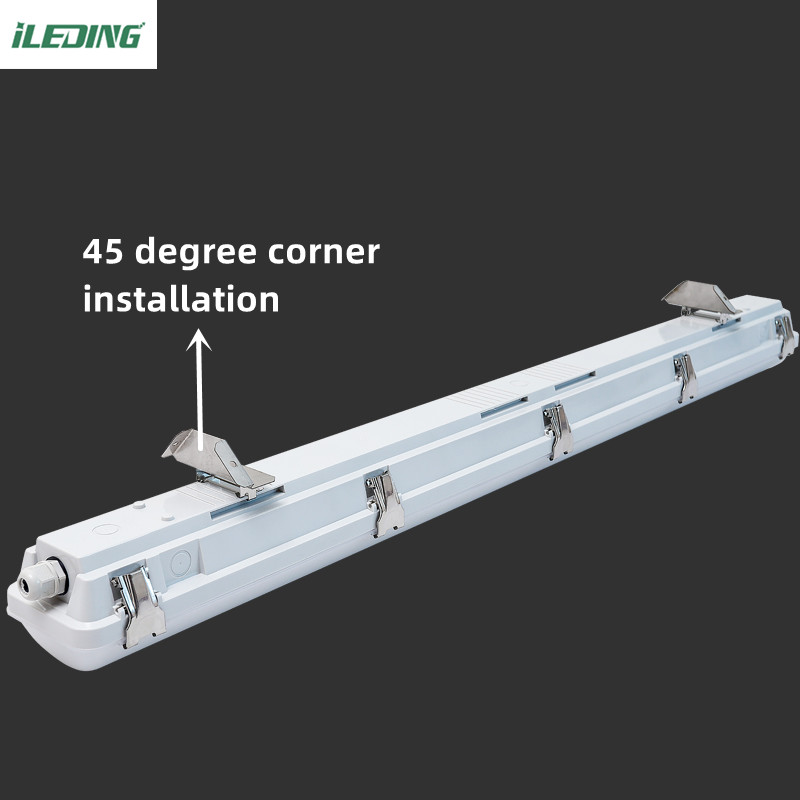 4kg Hanging Tri Proof LED Vapor Tight Warehouse Light Fixture 4FT 46W 65W IP66 65W