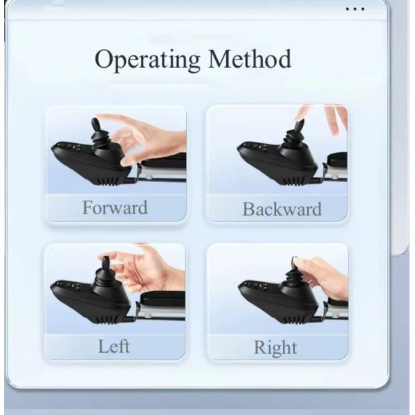 Adult Disabled Handicapped Travel Portable Lightweight Folding Remote Control Electric Wheelchair With Joystick Control