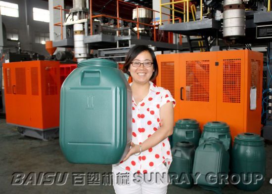 56.5KW Automatic Extrusion Blow Molding Machine , 50 Liter Plastic Drum Making Machine SRB90