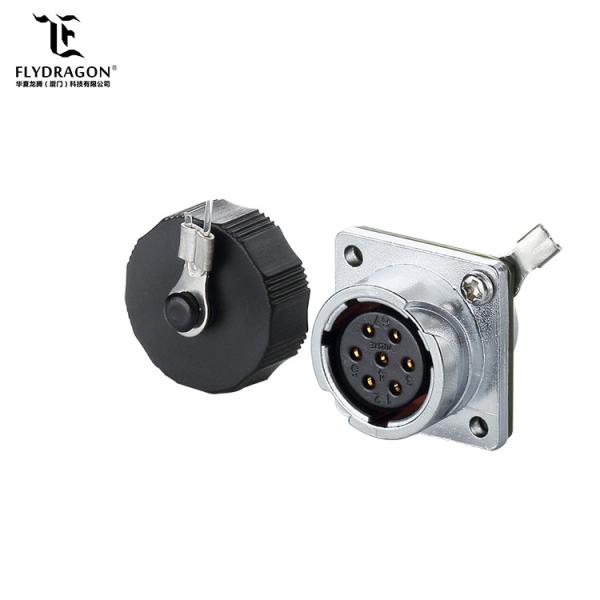 7pin power connector circular connector male to female power connector with panel mounting installation
